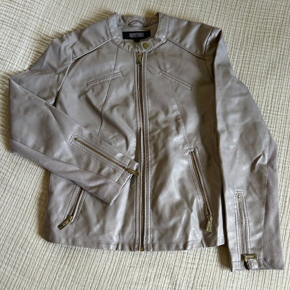 Taupe Leather Jacket - Picture 1 of 1